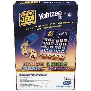 Hasbro Gaming Yahtzee Jr. Star War: Young Jedi Adventures Edition Board Game for Kids | Ages 4+ | 2-...