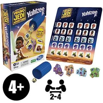 Hasbro Gaming Yahtzee Jr. Star War: Young Jedi Adventures Edition Board Game for Kids | Ages 4+ | 2-4 Players | Counting and Matching Games for Preschoolers