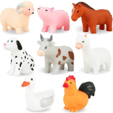 XY-WQ No Hole Animal Bath Toys Set for Infants and Toddlers