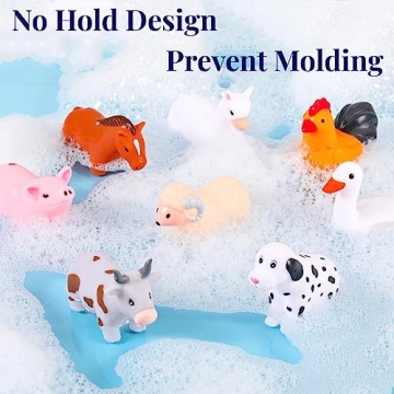 XY-WQ No Hole Animal Bath Toys Set for Infants and Toddlers