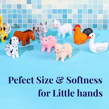 XY-WQ No Hole Animal Bath Toys Set for Infants and Toddlers