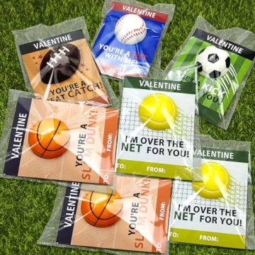Valentine's Day Sports Gifts for Kids Classroom 20-Pack