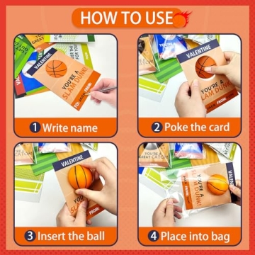 Valentine's Day Sports Gifts for Kids Classroom 20-Pack