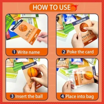 Valentine's Day Sports Gifts for Kids Classroom 20-Pack