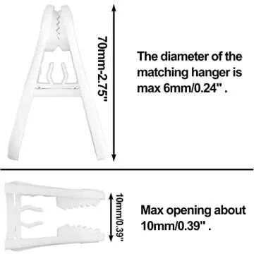 Corodo Hanger Clips - Multi-Purpose 60 Pack for Organizing