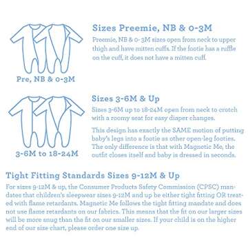 Magnetic Me Baby Footie Pajamas Soft Modal Sleepwear