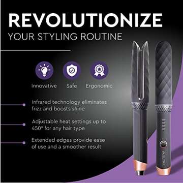 SUTRA Professional Styling Wand | 2-in-1 Hair Straightener/Flat Iron, and Curling Iron, Curl, Wave, ...