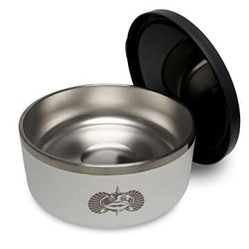 Toadfish Non-Tipping Dog Bowl - Double-Walled Stainless Steel Insulated - Smart-Grip Technology - In...