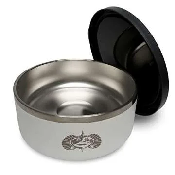 Toadfish Non-Tipping Dog Bowl - Double-Walled Stainless Steel Insulated - Smart-Grip Technology - In...