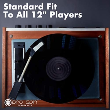 PRO SPIN Black Acrylic Turntable Mat for Superior Vinyl Sound