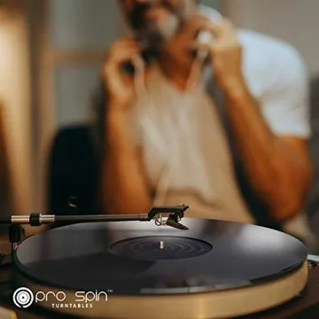 PRO SPIN Black Acrylic Turntable Mat for Superior Vinyl Sound