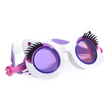 Bling 2O Girls' Holiday White Cat Ears Swimming Goggles (Ages 3+ up) - UV Protection, Latex-Free, 10...