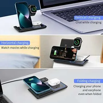 RUI MAI LAI 3 in 1 Wireless Charger for iPhone, iWatch, AirPods