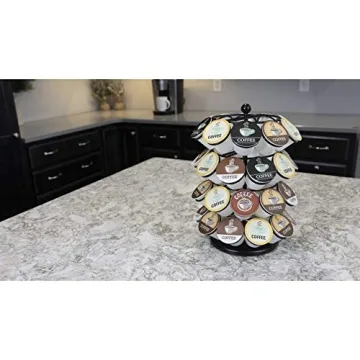 Nifty K Cup Holder - Stylish 40 K-Cup Carousel Spins 360°