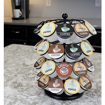 Nifty K Cup Holder - Stylish 40 K-Cup Carousel Spins 360°