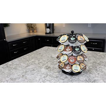 Nifty K Cup Holder - Stylish 40 K-Cup Carousel Spins 360°