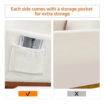 Stylish Yaheetech Rocking Chair with Side Pocket and Safety