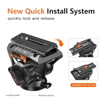 Heavy Duty Tripod Professional 72inch Video Tripod