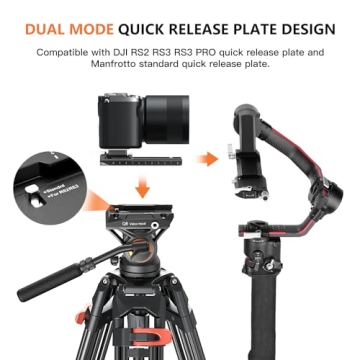 Heavy Duty Tripod Professional 72inch Video Tripod