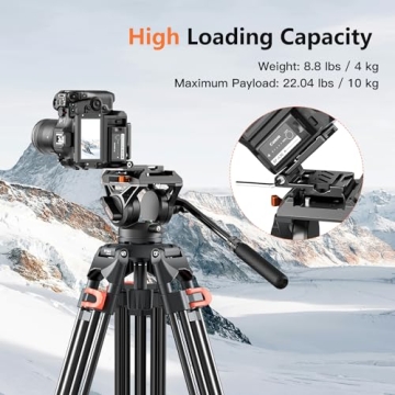 Heavy Duty Tripod Professional 72inch Video Tripod
