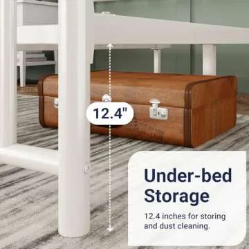 Allewie 14 Inch Queen Metal Bed Frame with Vintage Design