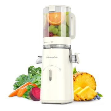 Zasmira Cold Press Juicer - 5 inch Feeding Chute for Whole Fruits and Vegetables, 99.6% Juice Purity...