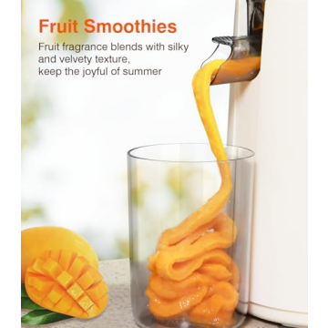 Zasmira Cold Press Juicer: 5" Wide Chute & 99.6% Purity