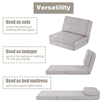 Giantex 5-Position Adjustable Flip Chair - Versatile Sofa Lounger