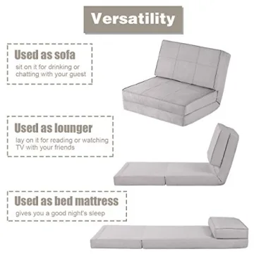 Giantex 5-Position Adjustable Flip Chair - Versatile Sofa Lounger