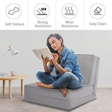 Giantex 5-Position Adjustable Flip Chair - Versatile Sofa Lounger