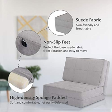 Giantex 5-Position Adjustable Flip Chair - Versatile Sofa Lounger