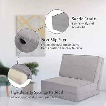 Giantex 5-Position Adjustable Flip Chair - Versatile Sofa Lounger