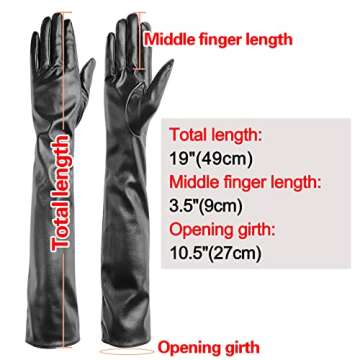 Bellady Long Faux Leather Gloves for Women,Elbow Length Touchscreen Dress Gloves,Cosplay Costume Ope...
