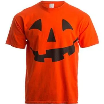 Ann Arbor T-shirt Co. Giant Jack O' Lantern Face | Halloween Pumpkin Fun Unisex T-Shirt for Men Women, L