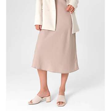 Shoe'N Tale Heeled Sandals For Women Square Open Toe Heeled Mules Chunky Block Low Heel Slip On Slides(7,Beige)