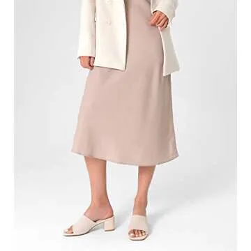 Shoe'N Tale Heeled Sandals For Women Square Open Toe Heeled Mules Chunky Block Low Heel Slip On Slides(7,Beige)