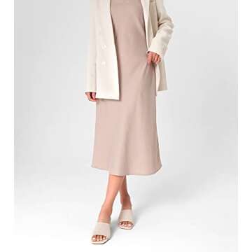 Shoe'N Tale Heeled Sandals For Women Square Open Toe Heeled Mules Chunky Block Low Heel Slip On Slides(7,Beige)