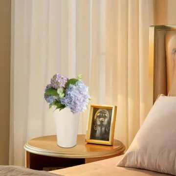 Voittozege 6 Pcs Galvanized Metal Vases with Handle Flower Metal Planter Galvanized Buckets Bulk Farmhouse French Flowers Bucket for Home Decor Wedding Table Centerpiece Decorations (Beige, 9.8 Inch)