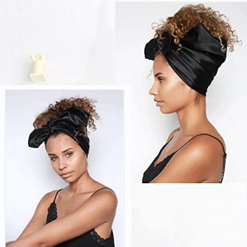 Vimate Black Silk Feeling Scarf, Stylish & Versatile