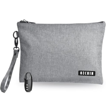 OZCHIN Smell Proof Bag with Combination Lock for Discreet Storage and Odor Control