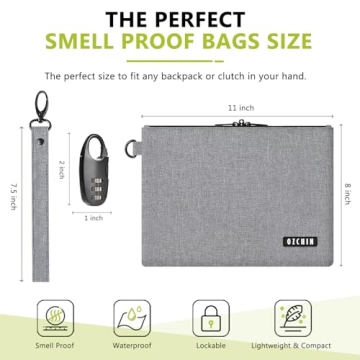 OZCHIN Smell Proof Bag with Combination Lock