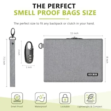 OZCHIN Smell Proof Bag with Combination Lock