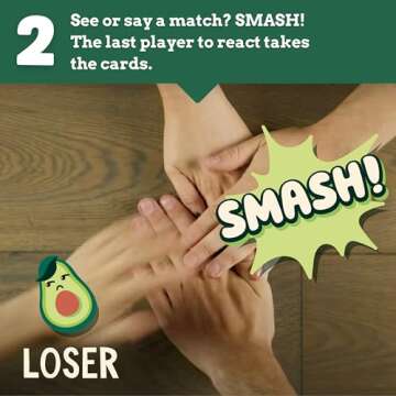 Ridley's Avocado Smash! 71 Piece Family Action Card Game with Storage Case,1 ea