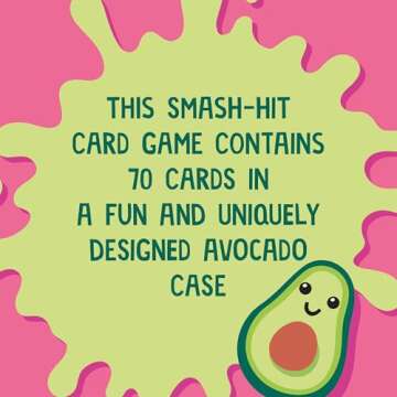 Ridley's Avocado Smash! 71 Piece Family Action Card Game with Storage Case,1 ea
