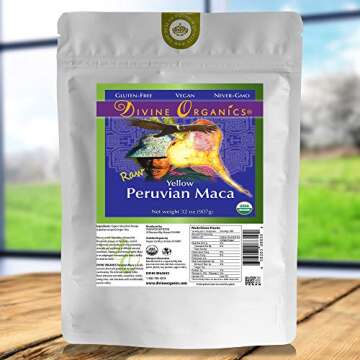 Divine Organics 2 Lb / 32 Ounce - Raw Peruvian Maca Powder - Certified Organic - Vegan, Antioxidant,...