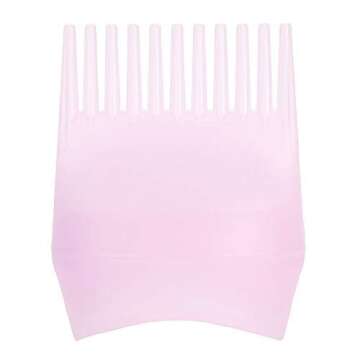 Oil Applicator Bottle for Hair, Root Comb Applicator Bottle 3 Colors Hair Dyeing Bottle Brush Shampoo Hair Color Oil Comb Applicator Tool Dye and scalp treament Tool(Pink)