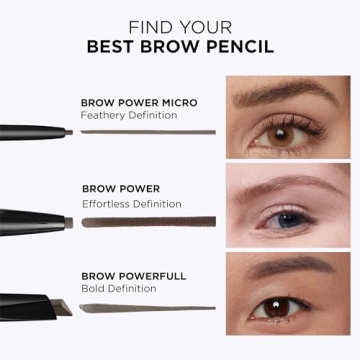 IT Cosmetics Brow Power Eyebrow Pencil, Universal Dark Brunette - Long-Lasting, Budge-Proof Formula - With Biotin - For Dark Brown to Black Hair Colors - 0.005 oz