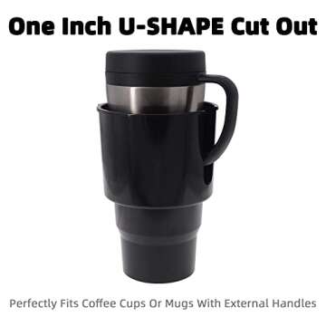 iSaddle Large Car Cup Holder Adapter Compatible with Hydro Flask 32oz 40oz 50/50 Flask, Yeti 24/30/3...