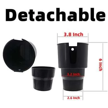 iSaddle Large Car Cup Holder Adapter Compatible with Hydro Flask 32oz 40oz 50/50 Flask, Yeti 24/30/36oz, Nalgene 32oz Coffee Mugs - Car Interior Accessory Big Bottles Car Cup Holder (Up to 3.8 Inches)