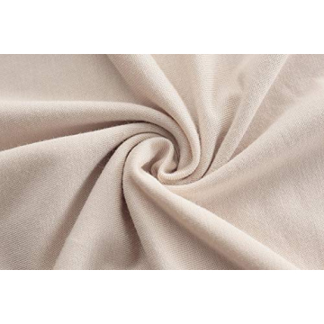 Kindcall Women’s Slim Fitted Mock Turtleneck Tops Long Sleeve Lightweight Base Layer Shirts (Beige1, Small)